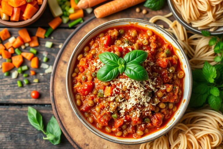 Rezept: Vegane Linsen-Bolognese