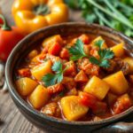 Rezept: Veganes Erdäpfelgulasch / Kartoffelgulasch